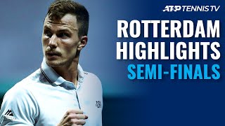 Rublev vs Tsitsipas; Coric vs Fucsovics | Rotterdam 2021 Semi-Final Highlights