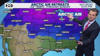 DFW Weather | Arctic air retreating, cold front on Sunday