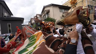 大根布 小濱神社秋季祭礼 3/5(町内渡御) 2023/10/15(日), 石川県内灘町大根布