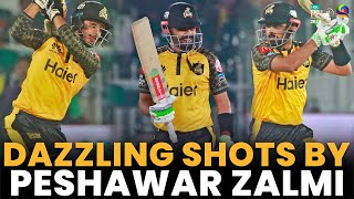 Dazzling Shots By Peshawar Zalmi | Peshawar Zalmi vs Quetta Gladiators | Match 25 | HBL PSL 8 | MI2A