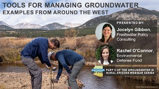 Tools for Managing Groundwater: Examples from Around the West