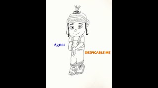 How to Draw Agnes from Despicable Me animation step by step | #shorts