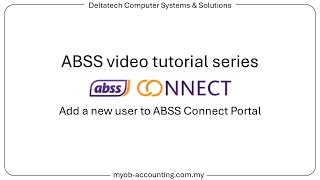 Creating a new user account in ABSS Connect
