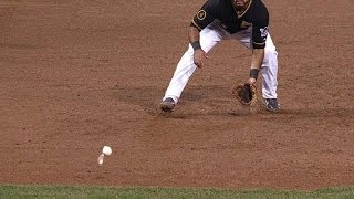 MIL@PIT: Maldonado hits the cover off ball, literally