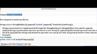 String Concatenation -java tutorial-28