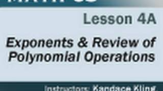 Math 65 - Lesson 4a