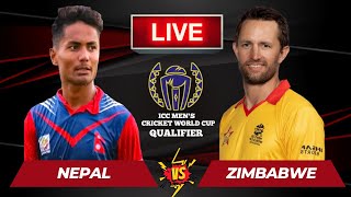 Nepal Vs Zimbabwe World Cup Qualifier Live | Nepal Vs Zimbabwe Scorecard Live | Zimbabwe vs nepal
