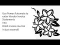 Power Automate  -   AP Vendor Invoice Statements