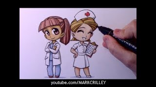 How to Draw a Chibi Doctor and Nurse