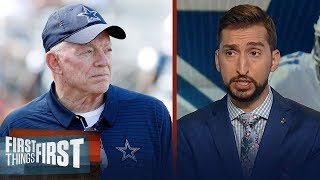 Nick & Cris react to Jerry Jones' comments on Zeke's holdout | NFL | FIRST THING