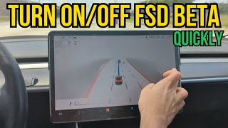 How to Turn On/Off Tesla FSD Beta Quickly