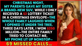 On Christmas night, my parents gave my sister a brand-new SUV, I got a $2 lottery ticket—I won $250M