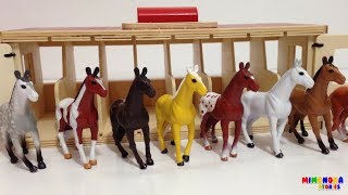 Caballos infantiles 🐴🐎 Horse Stable and The ABC Song for kids ✨Mimonona Stories
