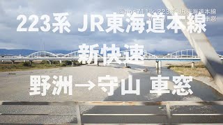 JR東海道本線 223系 新快速 野洲→守山 車窓