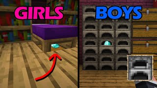 How boys and girls hide diamonds in minecraft