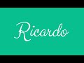 Learn how to Sign the Name Ricardo Stylishly in Cursive Writing