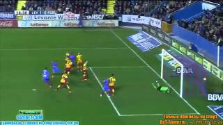 Loukas Vyntra Goal Levante 1-0 Barcelona 19.01.2014