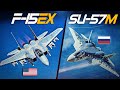 Double The OverKill | Flight Of 2 F-15 EX Eagle Vs Flight Of 2 Su-57 | Digital Combat Simulator |