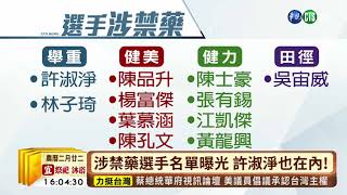 【台語新聞】涉禁藥選手名單曝光 許淑淨也在內! | 華視新聞 20190328