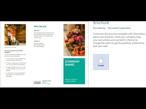 How to Create a Brochures Using Word 2013/2016 How to Create a Brochures Using Word 2013/2016