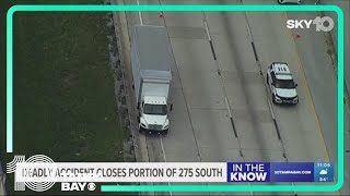 FHP: Man walking across I-275 in Tampa hit, killed by box truck