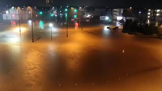 令和5年7月15日 豪雨に見舞われた秋田市の駅前中心市街地