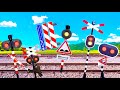 【踏切アニメ】欲張りなふみきりカンカン😂😂😂Greedy railroad crossing