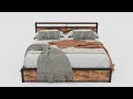 effortless setup bed frame with charging station assembly in 30 minutes