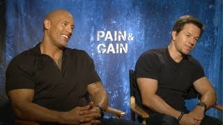 Dwayne Johnson & Mark Wahlberg - Pain & Gain Interview HD