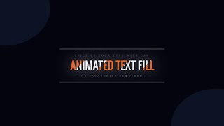 HOW TO MAKE TEXT FILL ANIMATION EFFECT USING HTML AND CSS