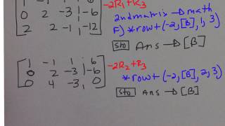 pre calc row operations with calculator