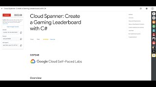 Cloud Spanner: Create a Gaming Leaderboard with C# || #Learn_to_earn || #qwiklabs || #GSP248