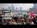 Climate change activists occupy Waterloo Bridge in London | AFP