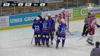 Samenvatting ijshockey Unis Flyers - Gijs Groningen 7-1-2017