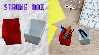 How To Make A Strong Paper Box Easy | Origami Box Tutorial