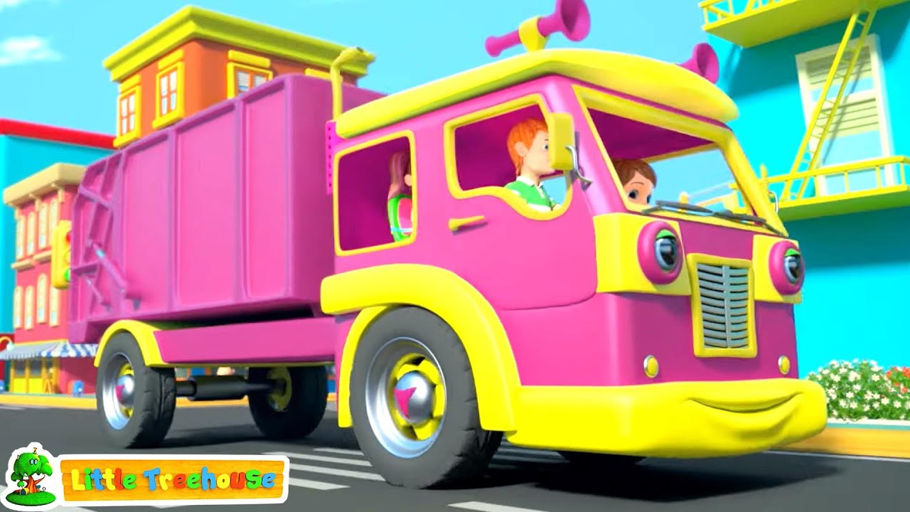 Wheels On The Garbage Truck + More Kids Rhymes and Cartoon Videos