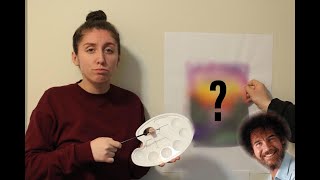 I Tried To Paint By Watching a Bob Ross Painting Tutorial | Watercolor Painting | Sam McGee