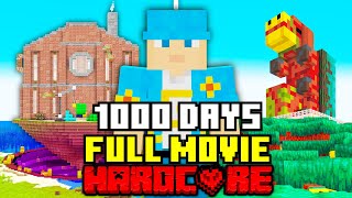 I Survived 1000 Days in Hardcore Minecraft! [FULL MINECRAFT MOVIE]
