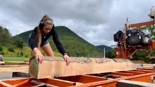 How We Make Railroad Ties on Our Woodmizer Sawmill!