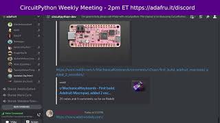 CircuitPython Weekly Meeting for June 6, 2022 @circuitpython #circuitpython #adafruit