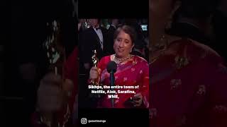Guneet Monga Oscar Award Winning Speech | The Elephant Whisperers |  The 95th Academy Awards