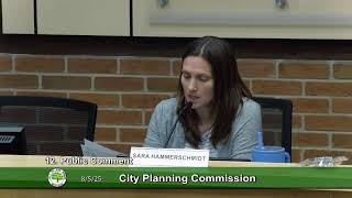 Ann Arbor City Planning Commission 8/5/25