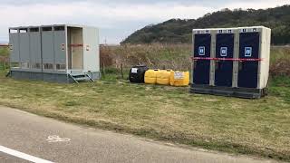 京都府　背割提　桜祭り　仮設トイレ設営　ハウス・トイレ屋ドットコム