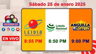 Lotería Nacional LEIDSA y Anguilla Lottery en Vivo 📺 |Sábado 25 de enero 2025/ 8:55 P.M