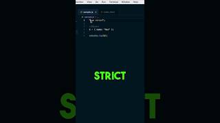 Strict mode in JavaScript. #programming #javascript