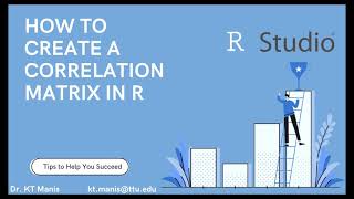 How to create a correlation Matrix in R