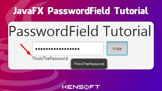 JavaFX PasswordField Tutorial For Beginners