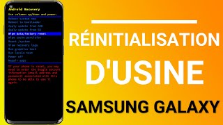 Réinitialisation d'usine sur un téléphone Samsung Galaxy