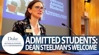 Dean's Welcome at Admitted Students Visitation Weekend 2019