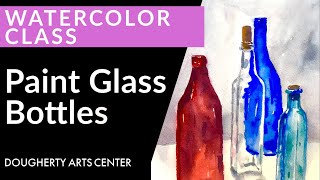 Paint Glass Bottles with Watercolor